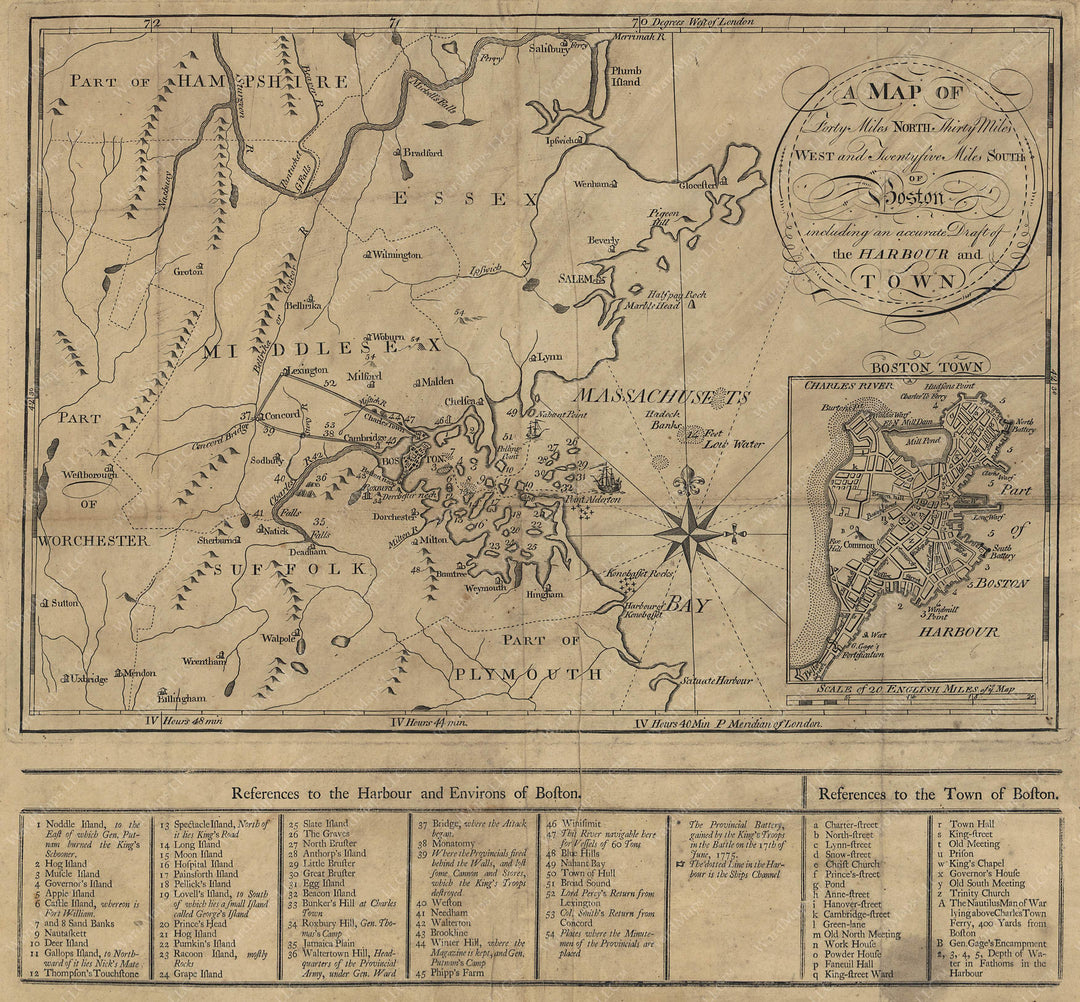 Greater Boston, Massachusetts 1775