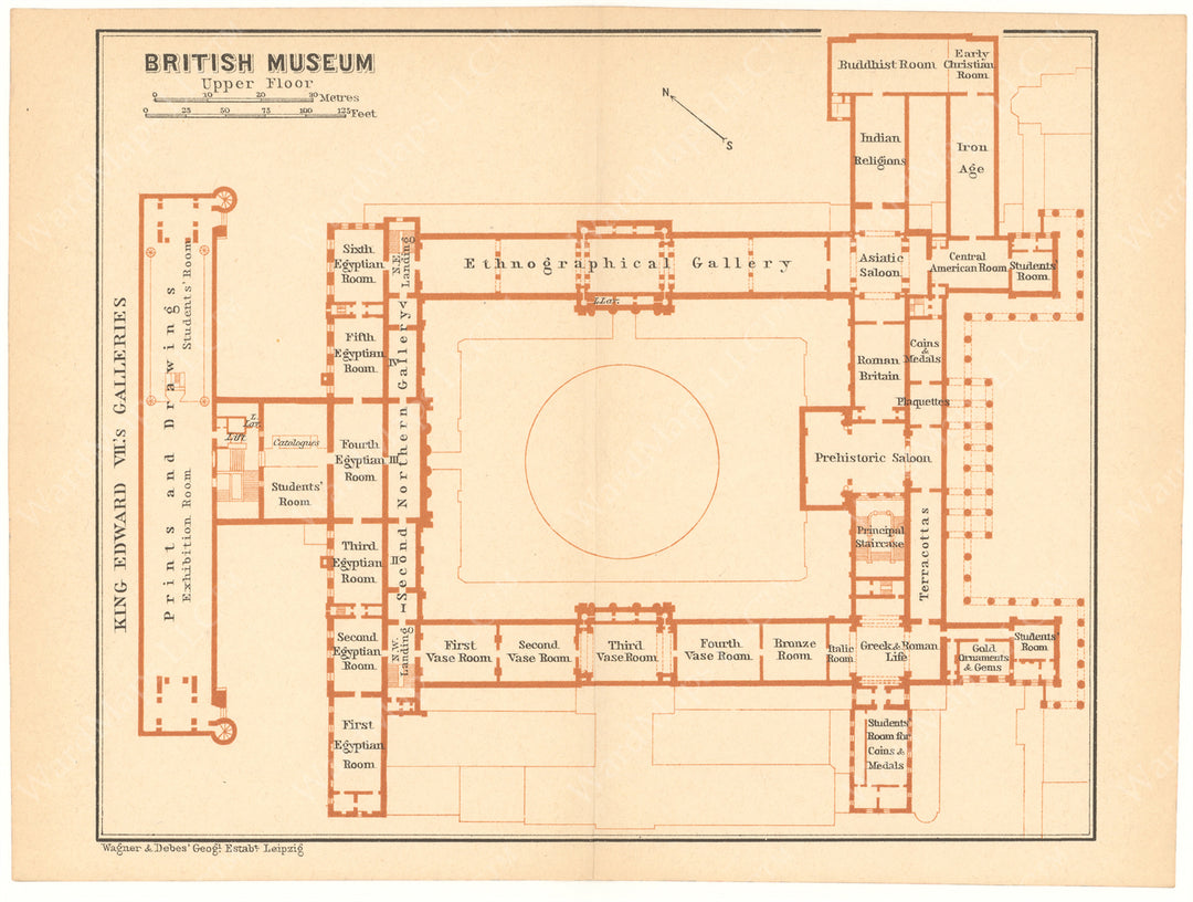 London, England 1930: British Museum Upper Floor