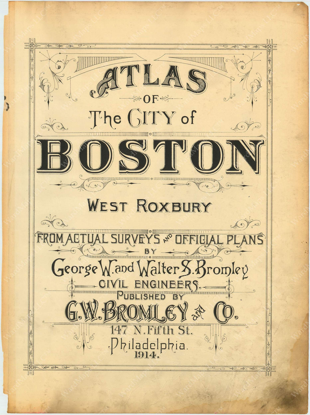 West Roxbury, Massachusetts 1914 Title Page
