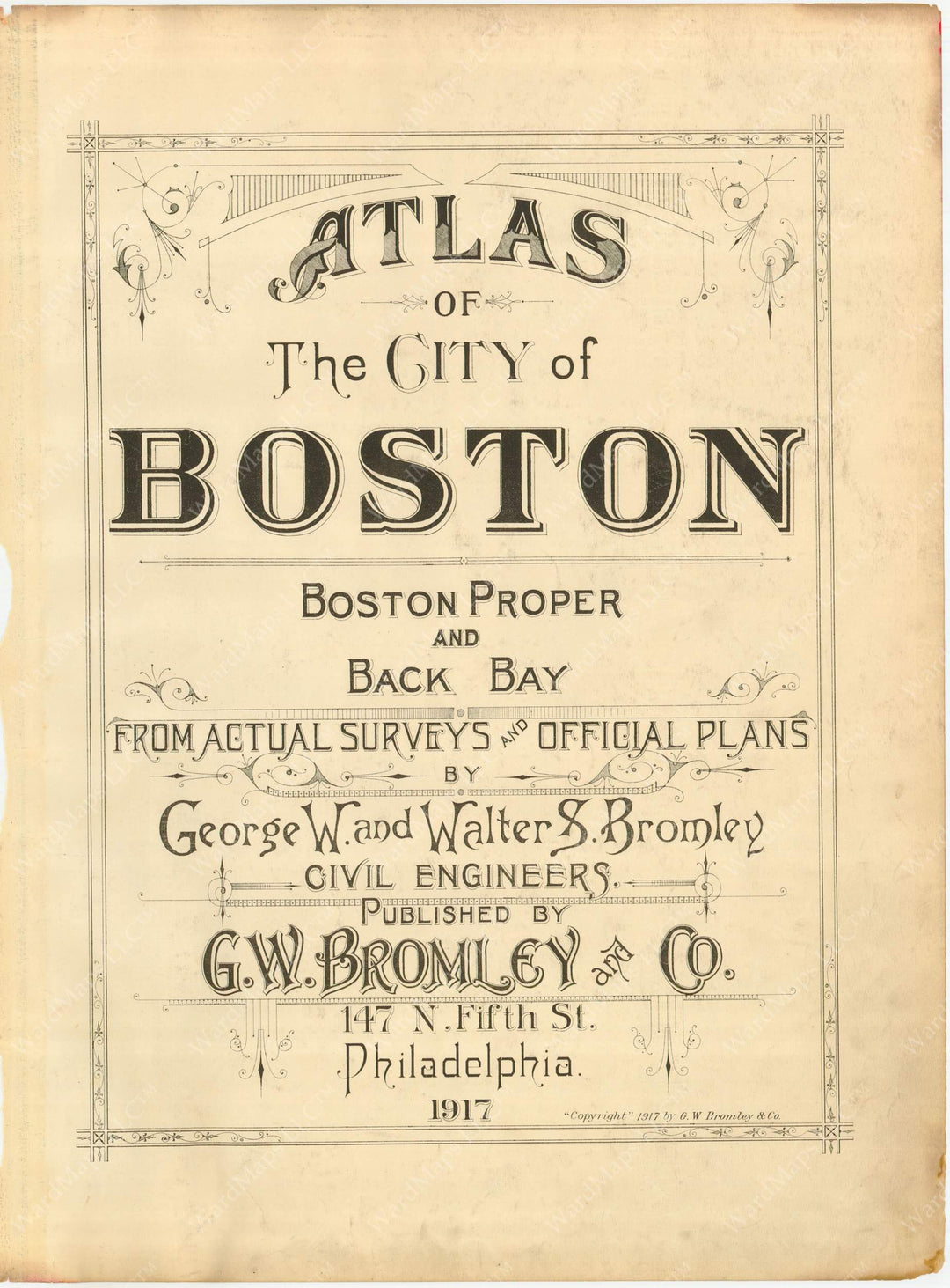 Boston, Massachusetts 1917 Title Page