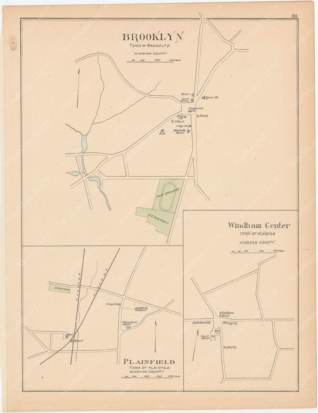 Brooklyn, Plainfield, and Windham, Connecticut 1893