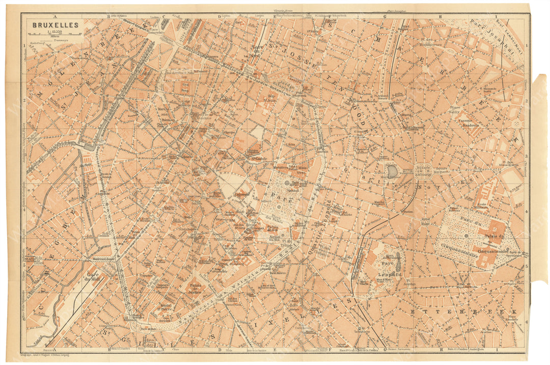 Brussels, Belgium 1914: City Center