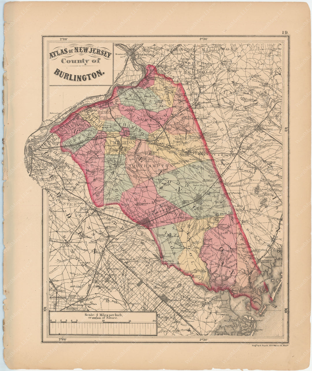 New Jersey and Hudson County 1873: Burlington County