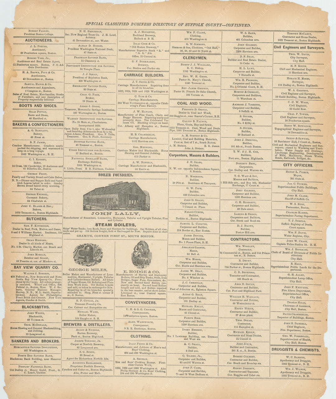 Boston and Roxbury, Massachusetts 1873 Business Notices