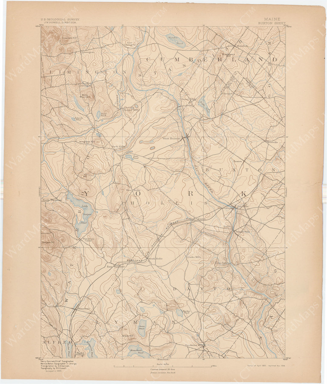 USGS Maine: Buxton Sheet 1904