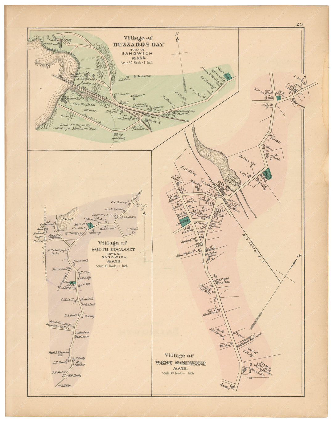 Sandwich, Massachusetts 1880 – WardMaps LLC