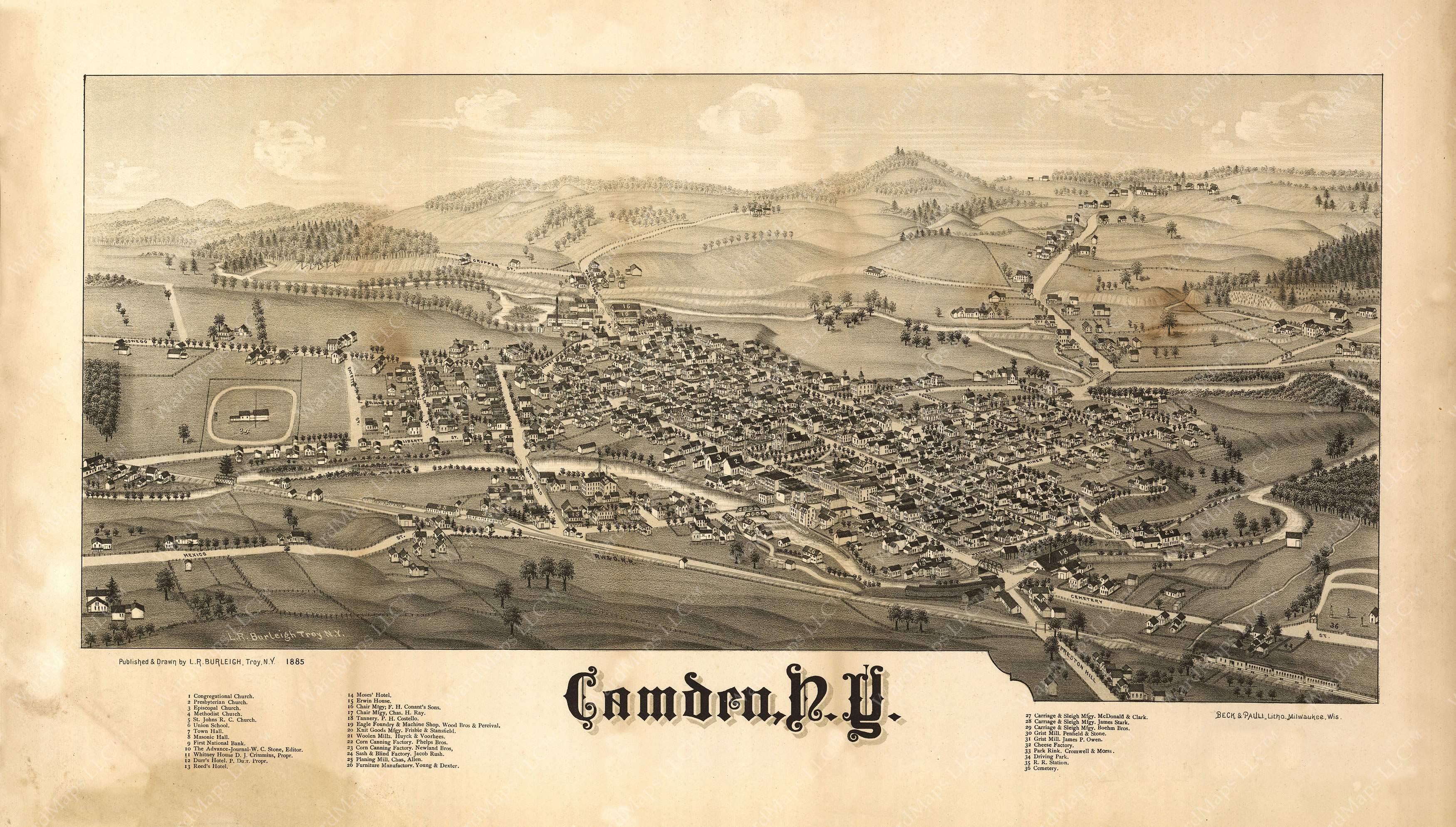 Camden, New York 1885 – WardMaps LLC