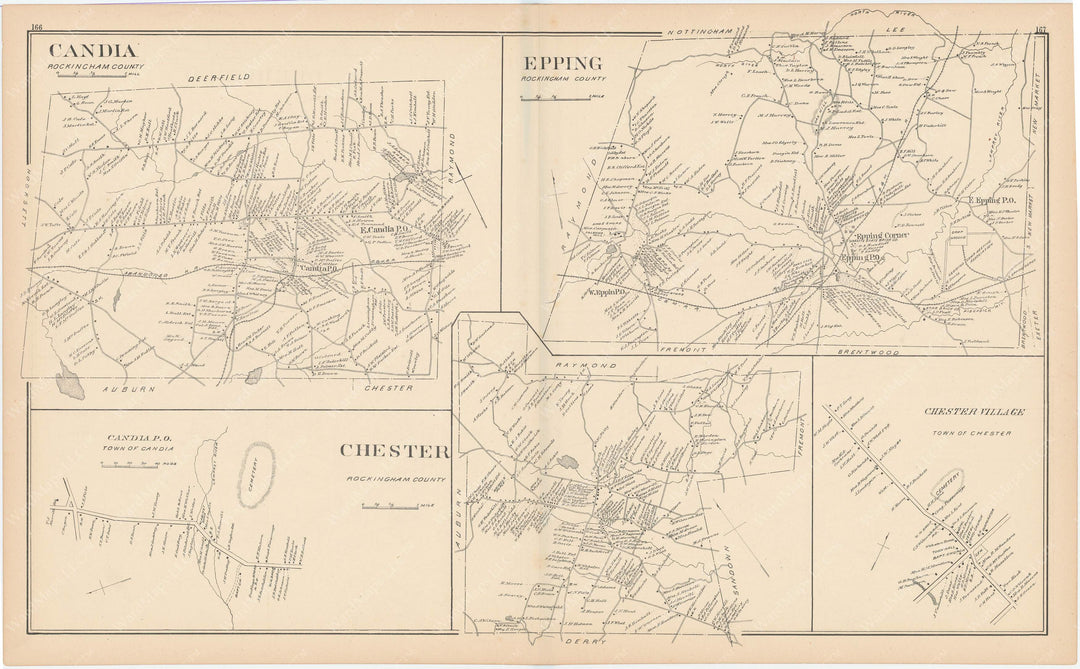 Candia, Chester, and Epping, New Hampshire 1892