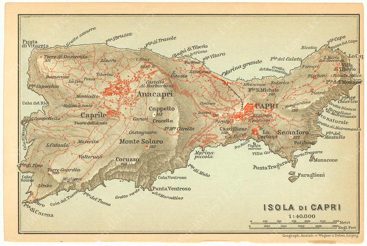 Capri, Italy 1908 – WardMaps LLC