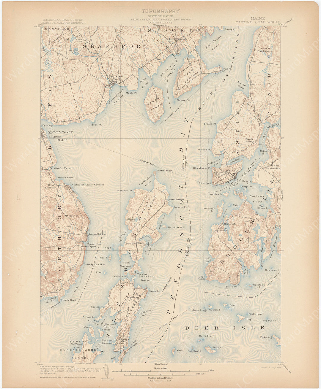 USGS Maine: Castine Sheet 1904
