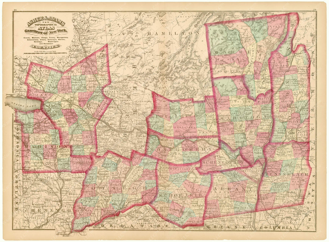 New York 1870: Central, Hudson River, and Mohawk Valley Regions