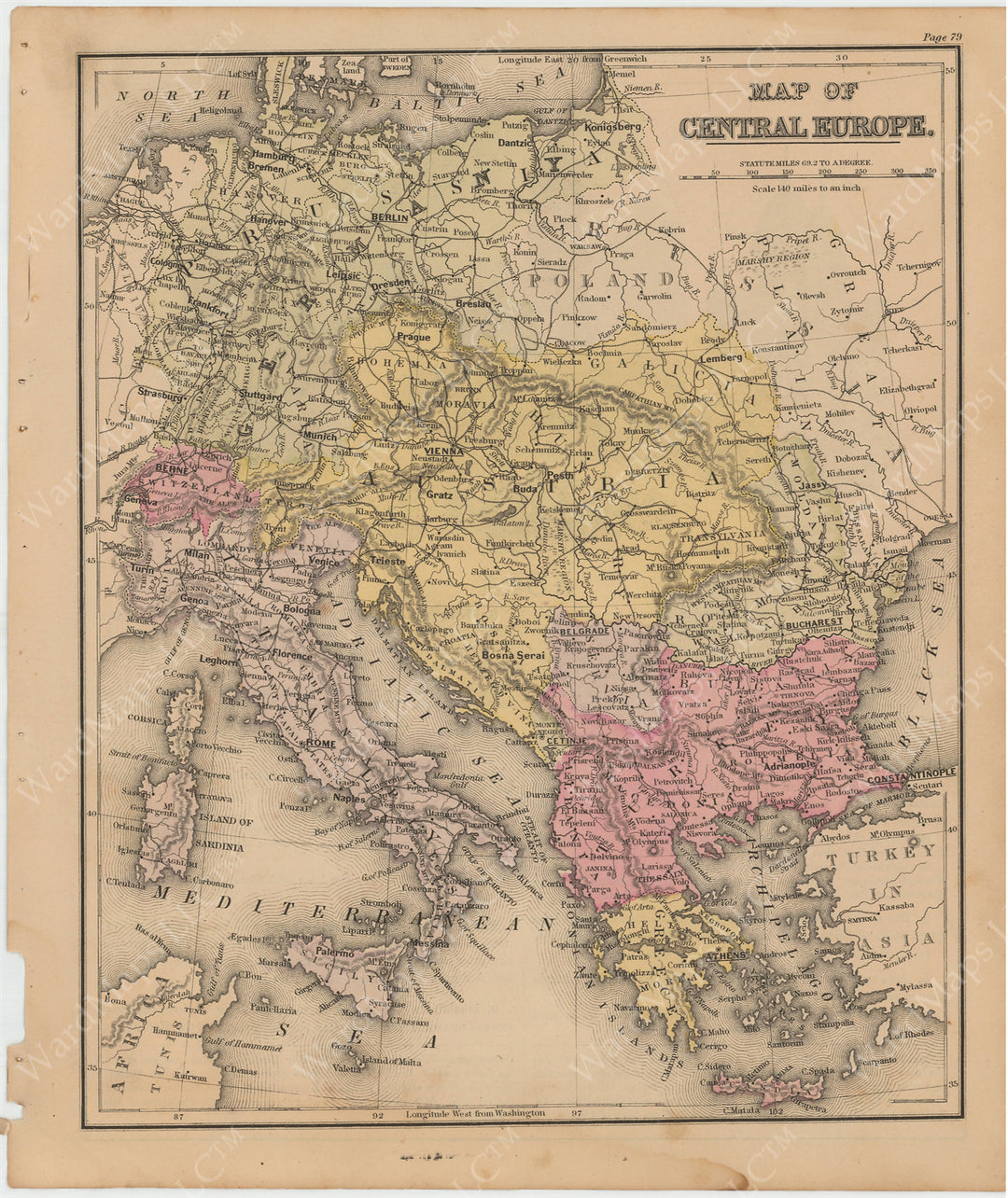 Europe 1879: Central Part