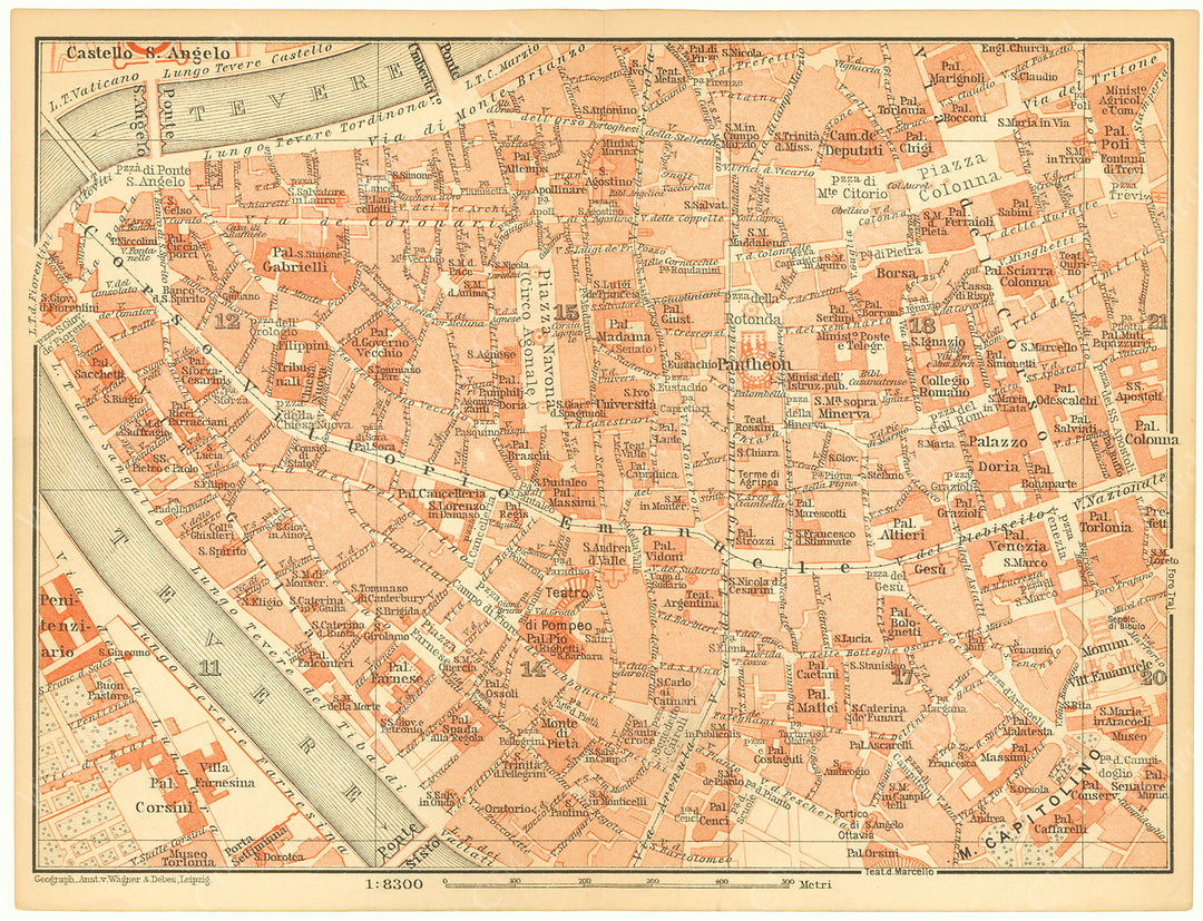 Rome, Italy 1900: City Center