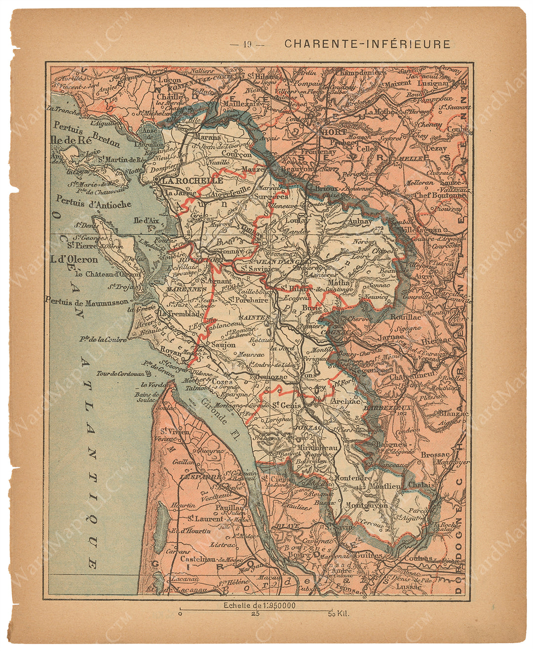 France Departments 1888: Charente-Maritime