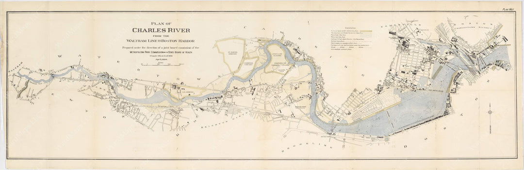 Charles River: Waltham to Boston Harbor 1894