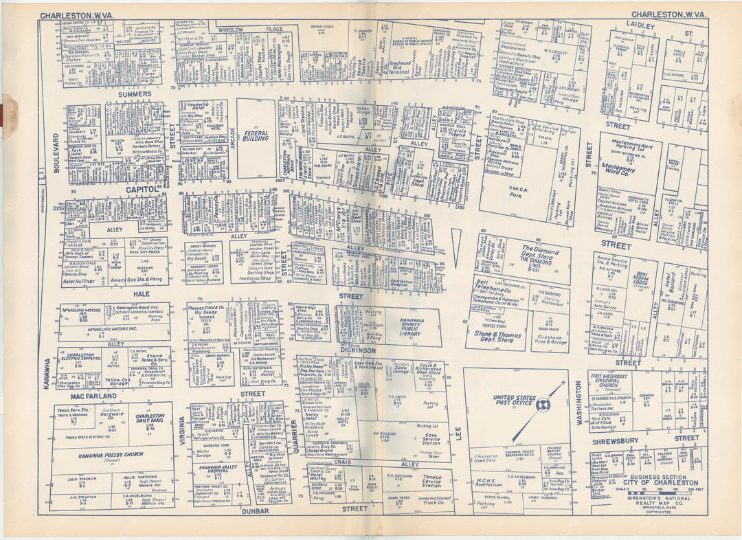 Charleston West Virginia 1950 WardMaps LLC Charleston west virginia 1950 wardmaps llc