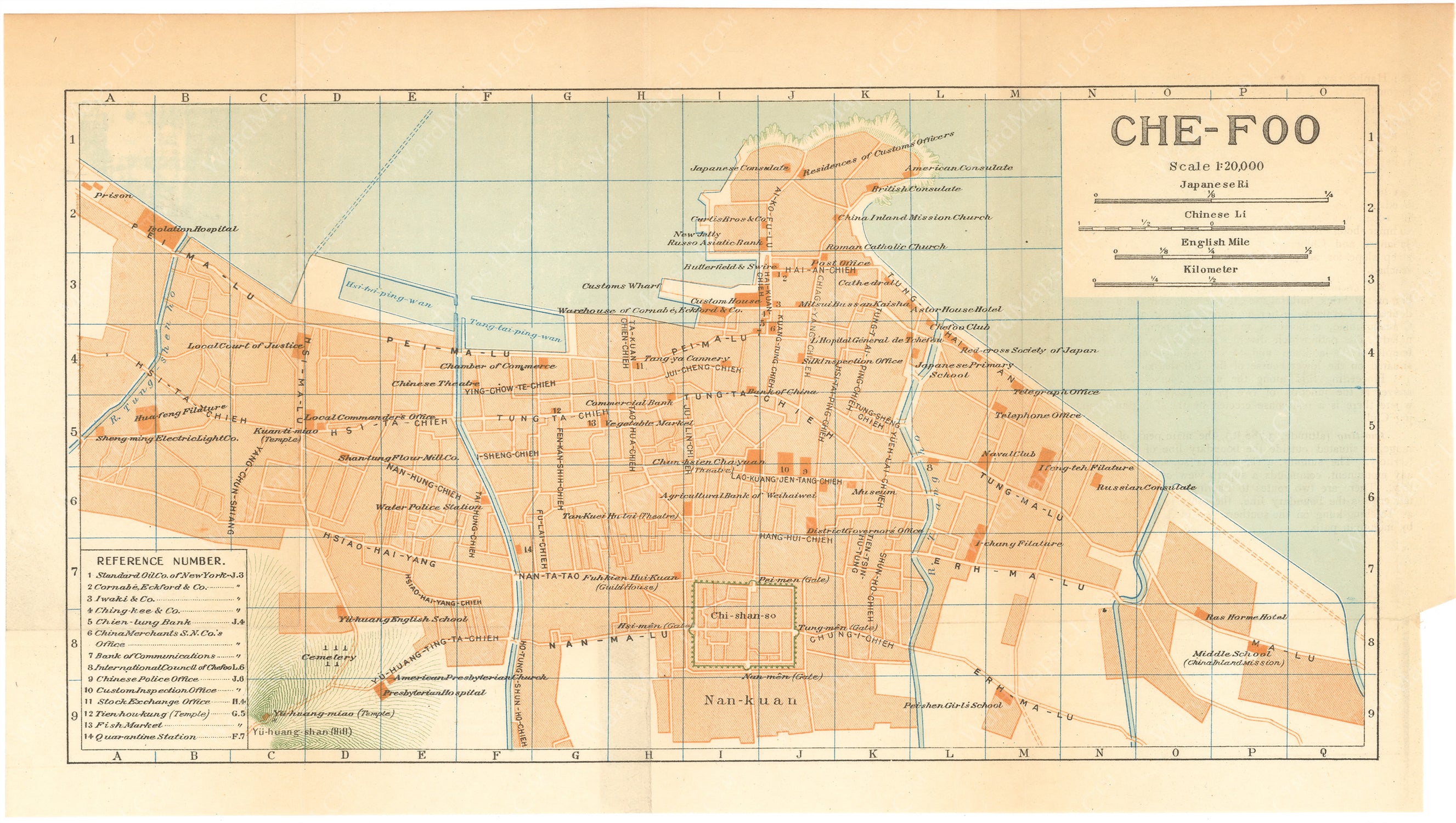 Che Foo (Yantai), China 1924 – WardMaps LLC