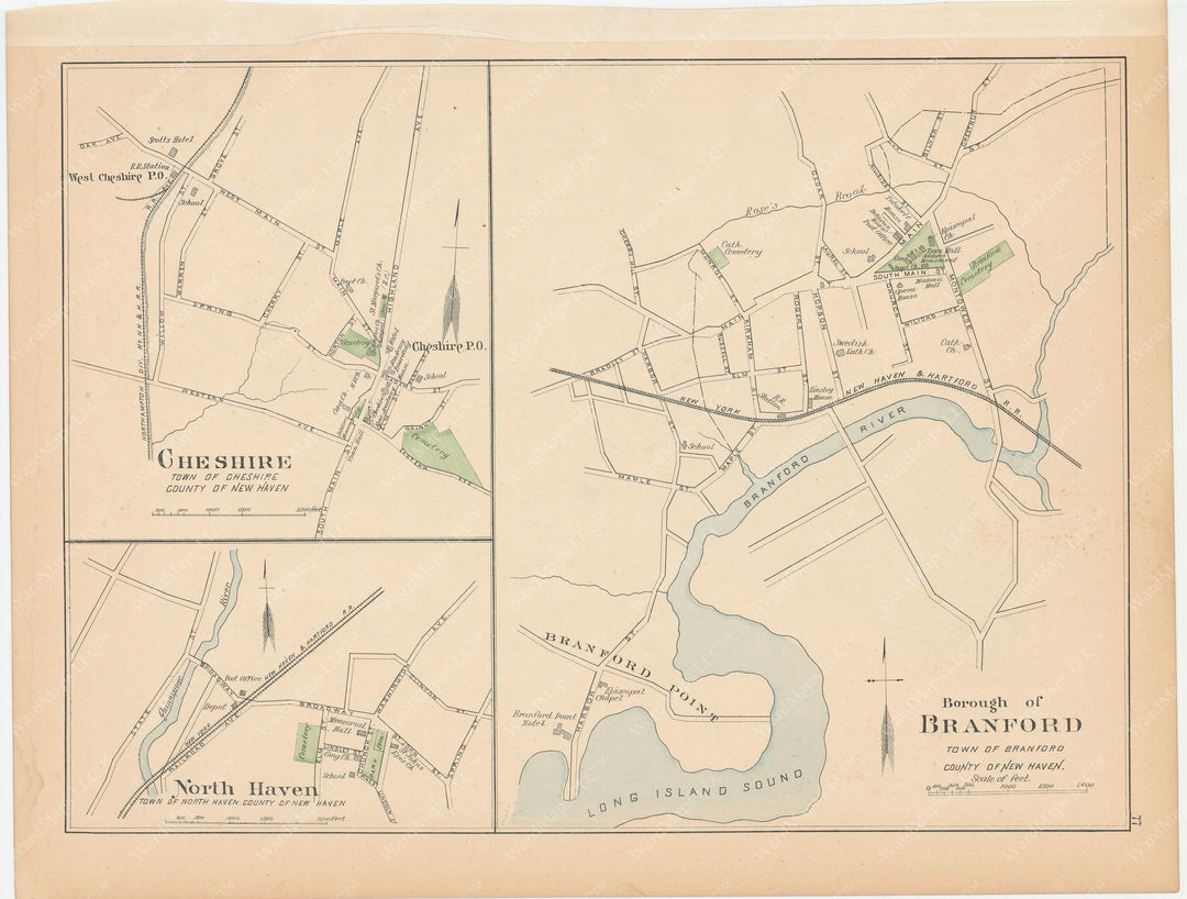 Branford, Cheshire, and North Haven, Connecticut 1893