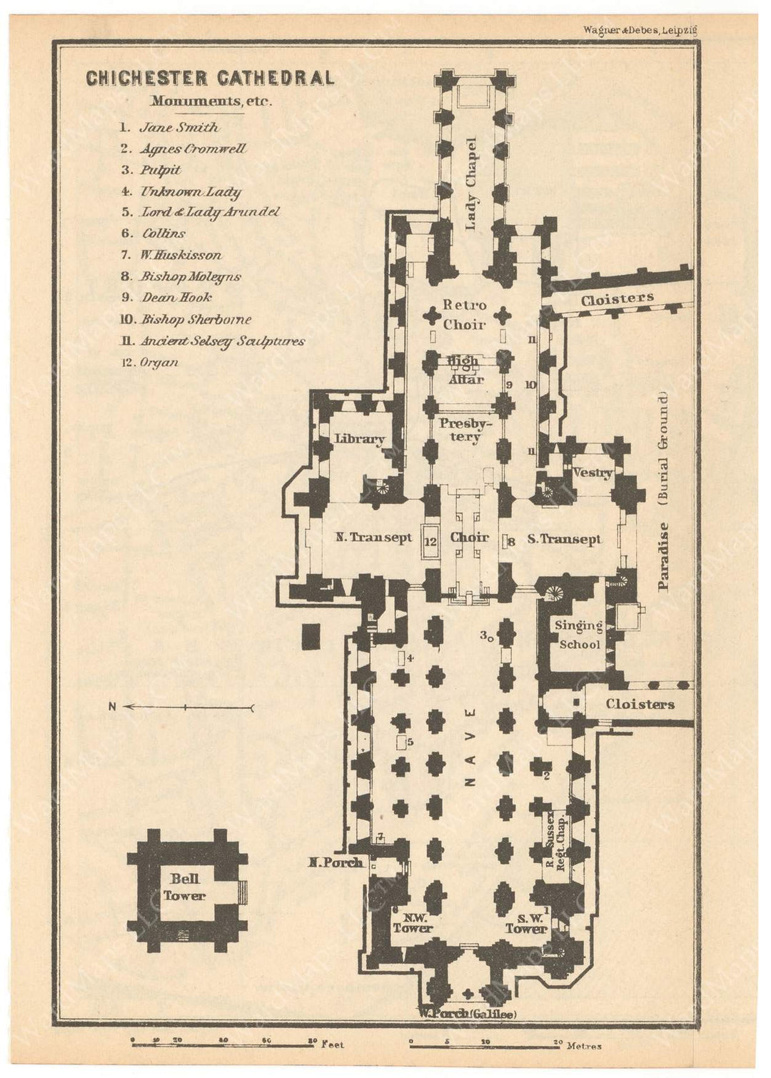 Chichester Cathedral, England 1927