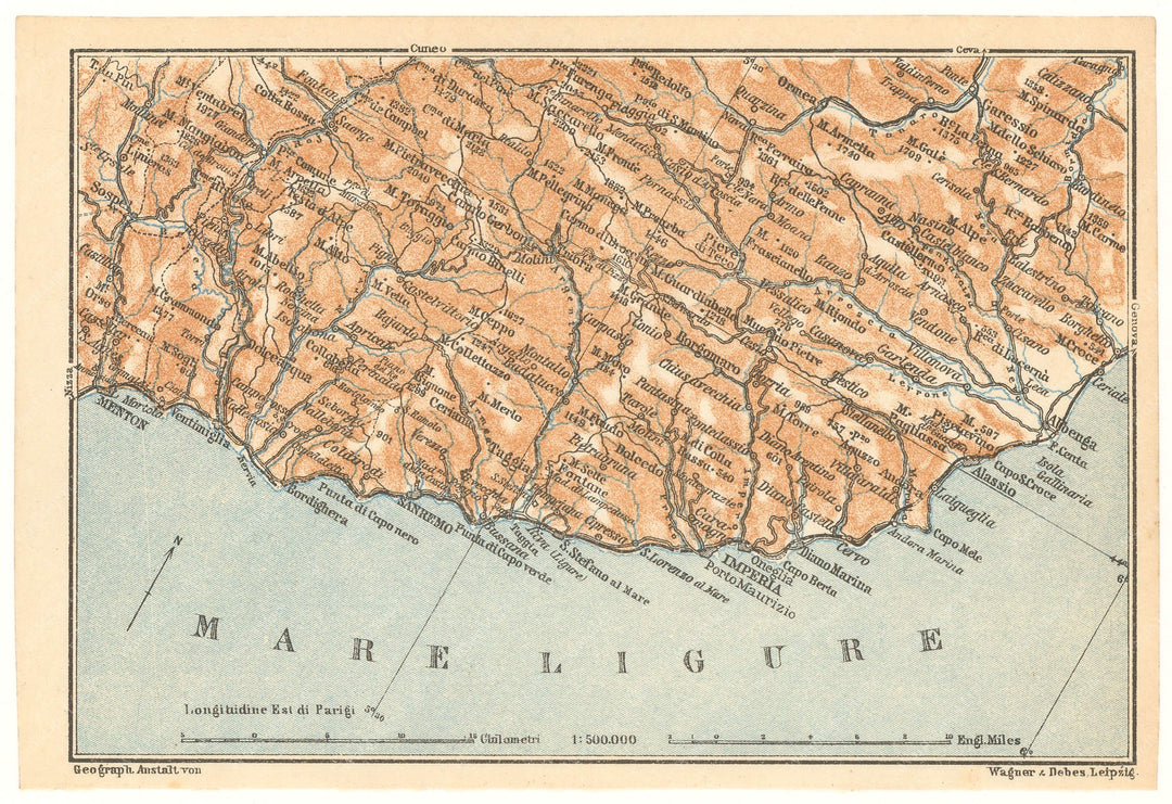 Ligurian Coast, Italy 1928: Menton to Alassio