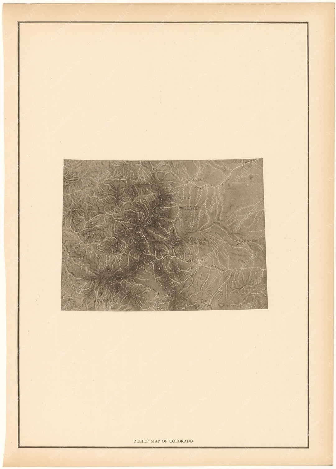 Colorado 1912: Relief Map
