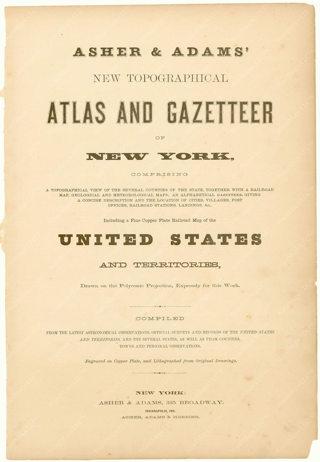 New York 1870: Title Page