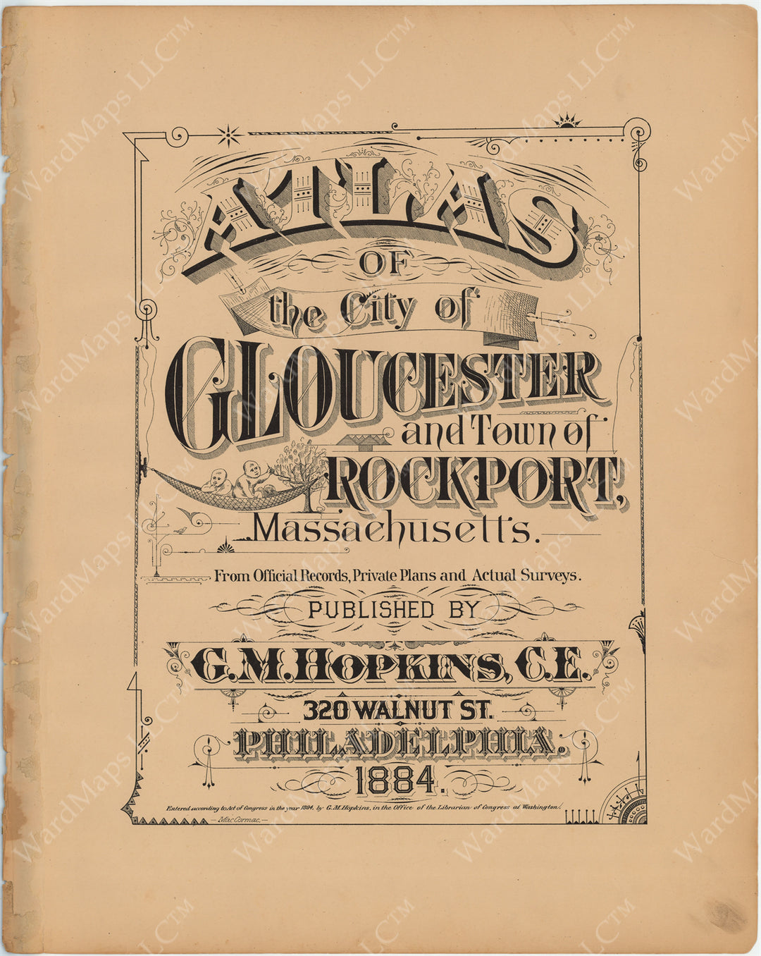 Gloucester and Rockport, Massachusetts 1884 Title Page