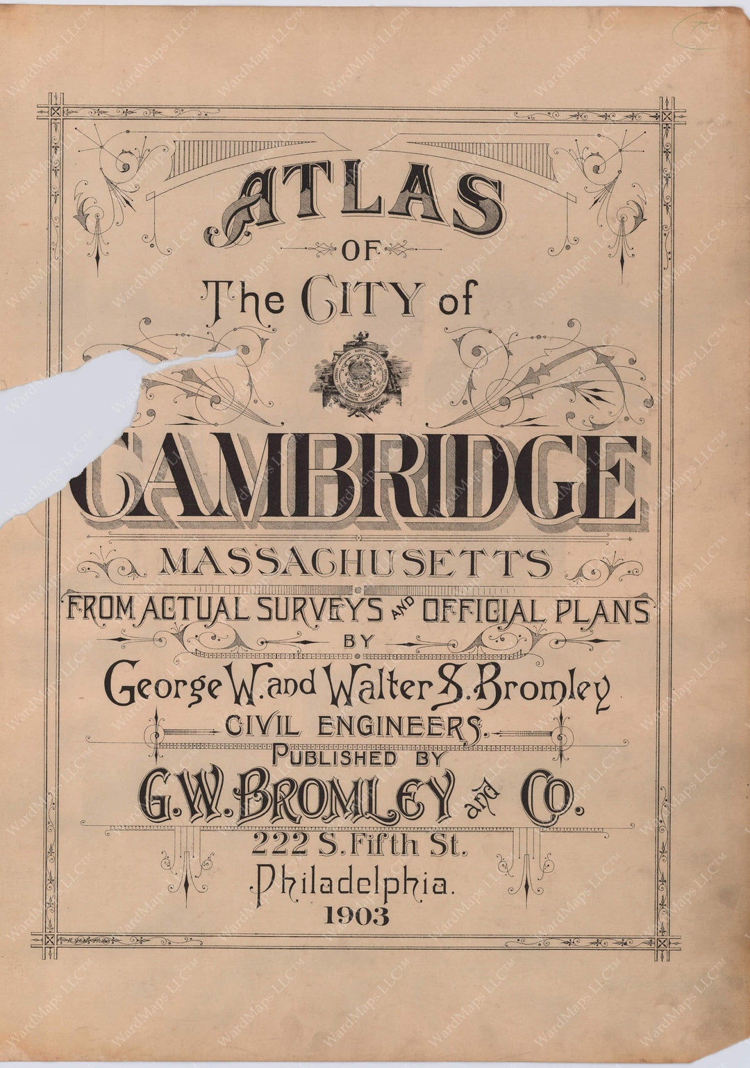 Cambridge, Massachusetts 1903 Title Page