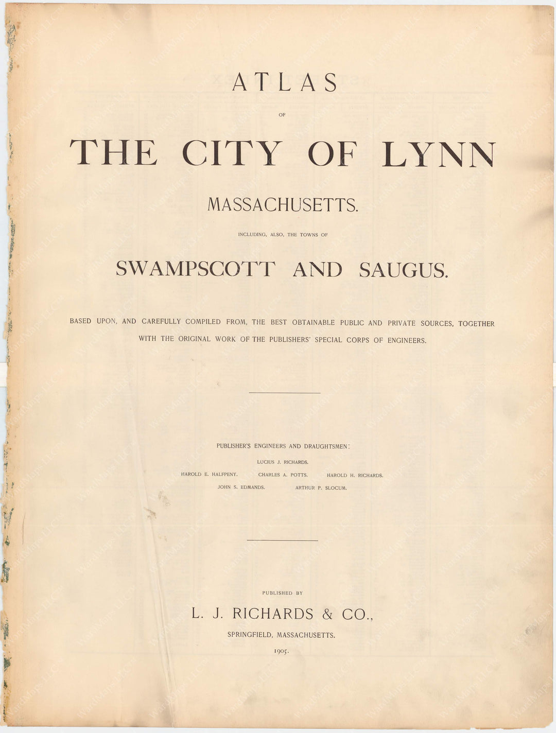 Greater Lynn, Massachusetts 1905 Title Page