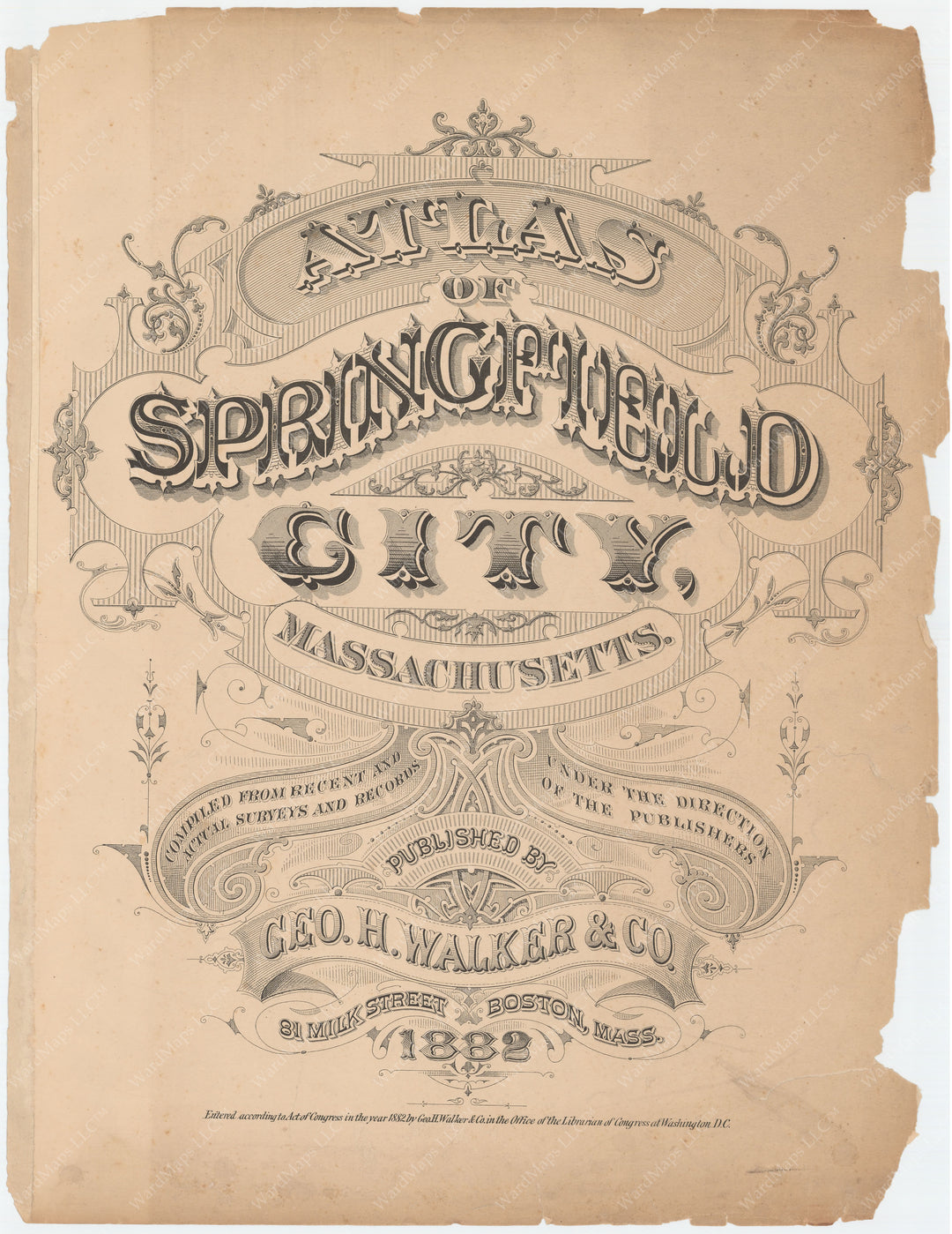 Springfield, Massachusetts 1882 Title Page