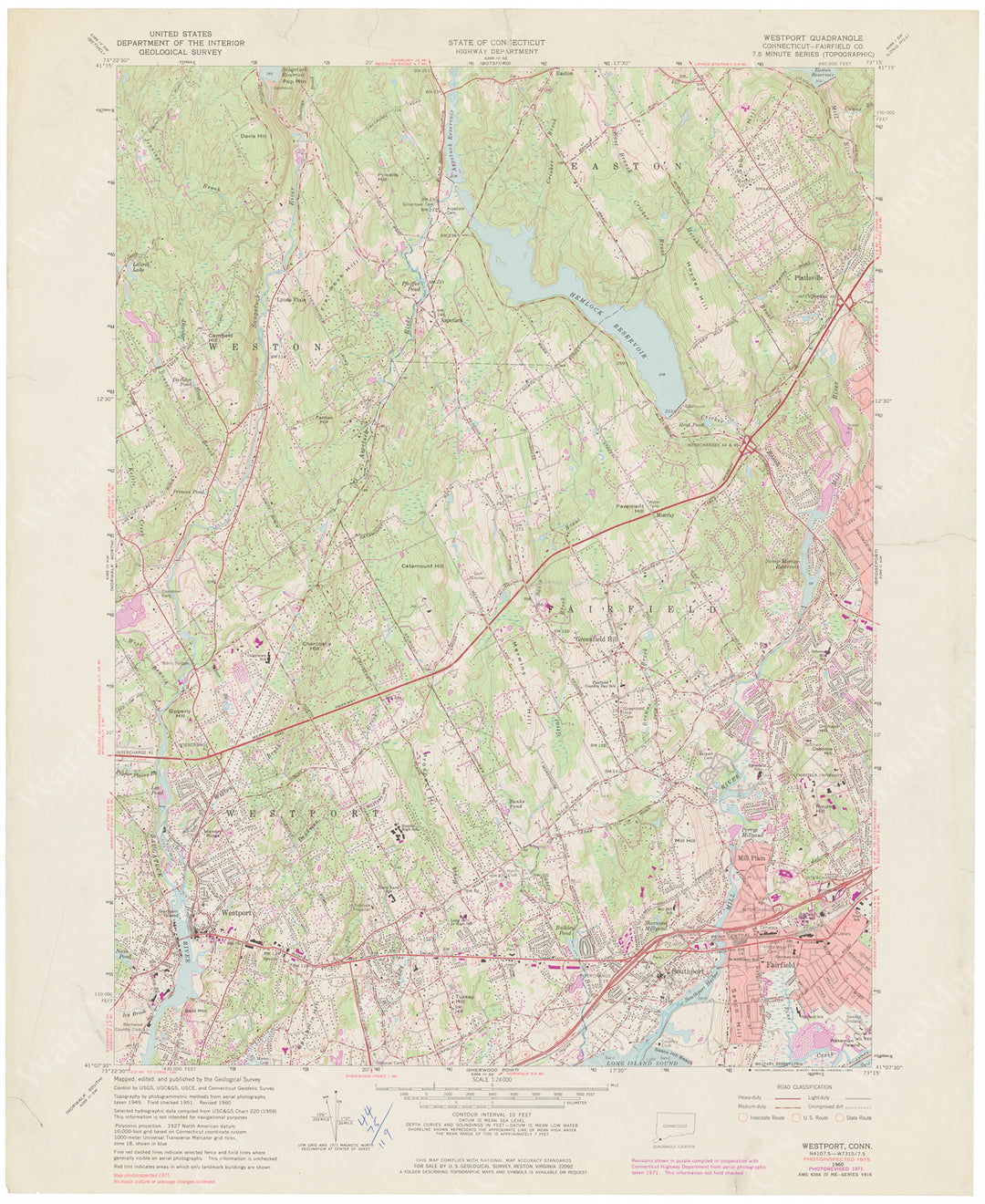 USGS Connecticut: Westport Sheet 1975