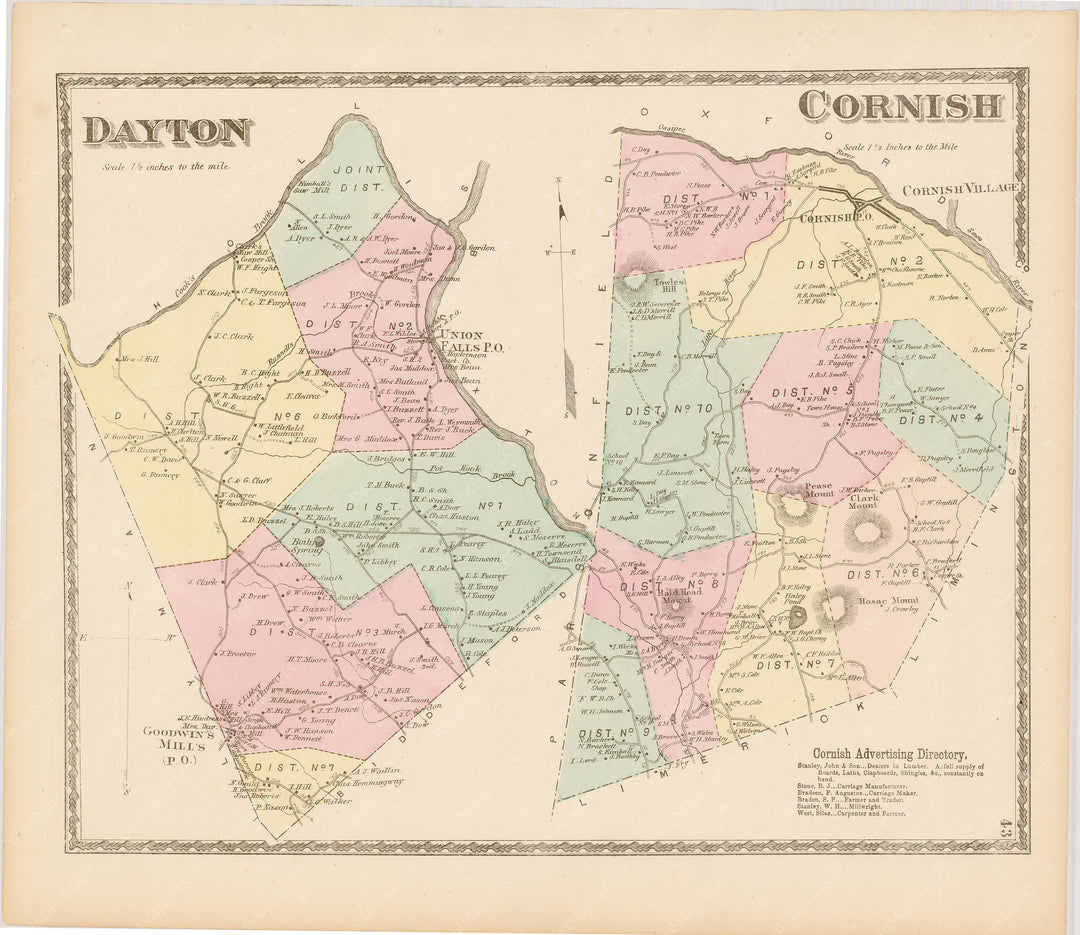 Cornish and Dayton, Maine 1872