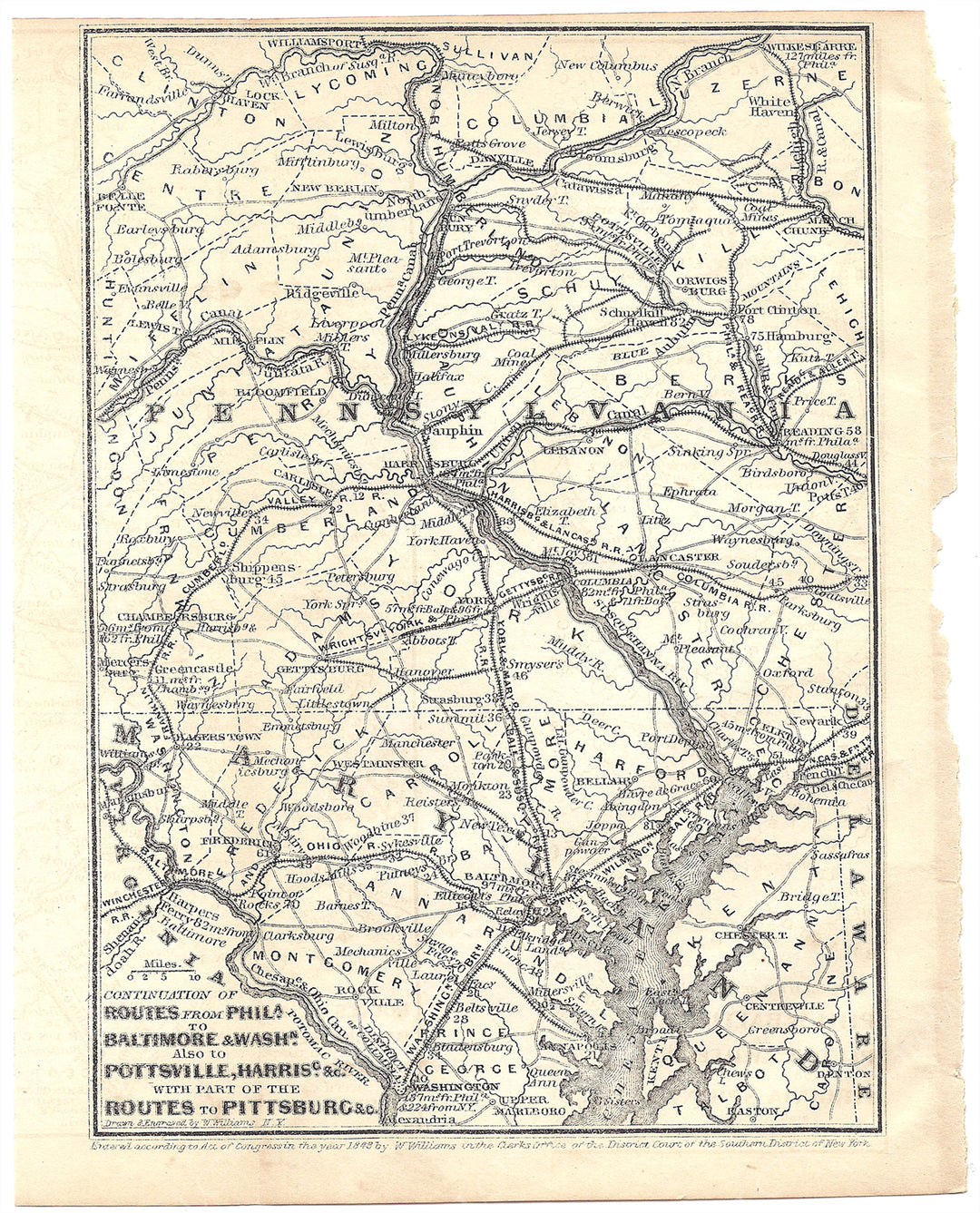 Railroads Serving Maryland and South-Central Pennsylvania 1848