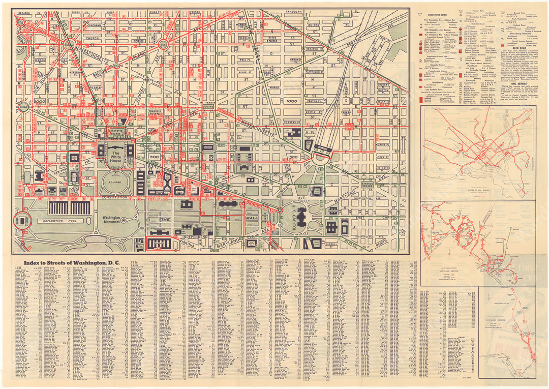 Washington, D.C. Transit System 1955 March 1 (Side B)