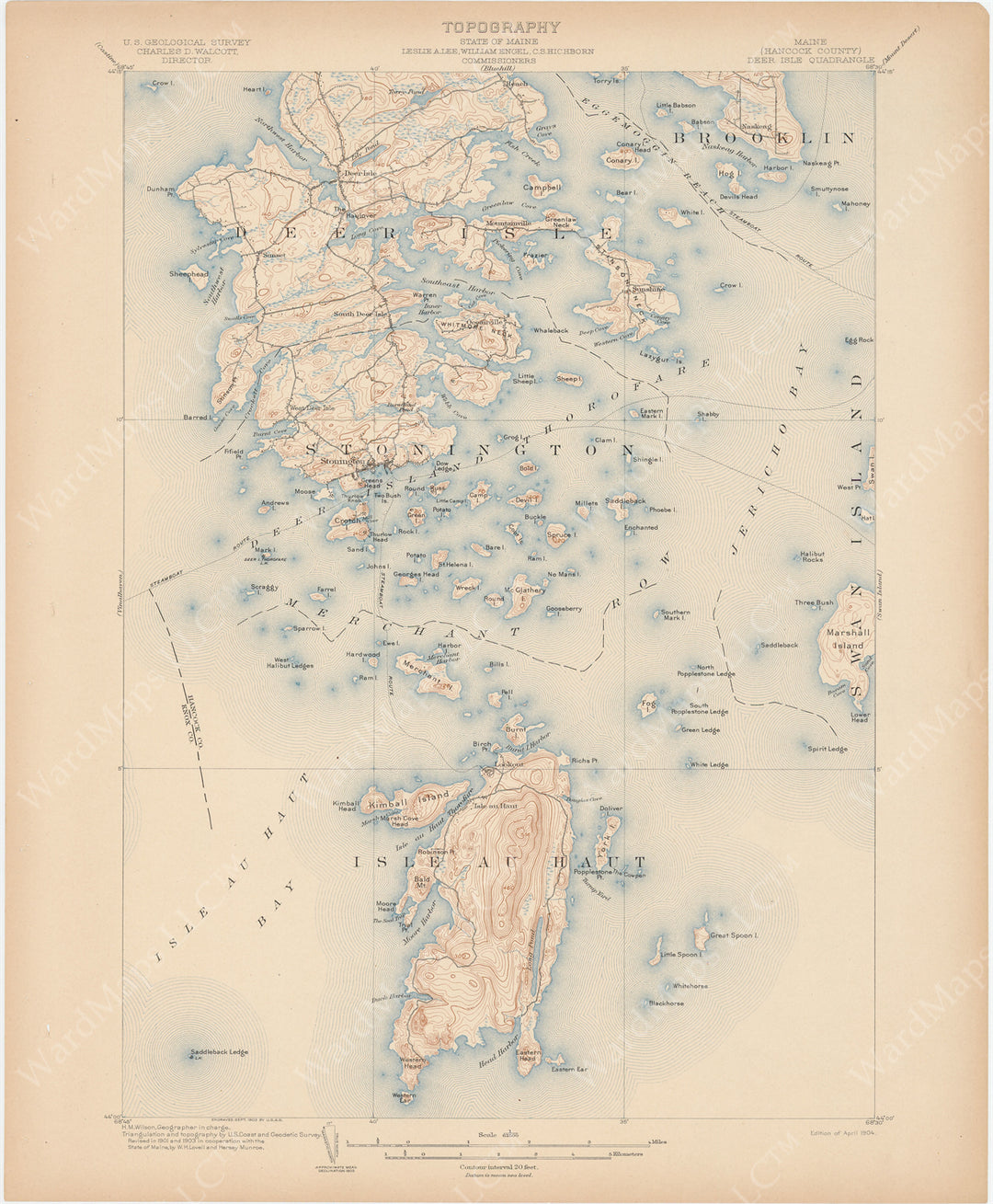 USGS Maine: Deer Isle Sheet 1904