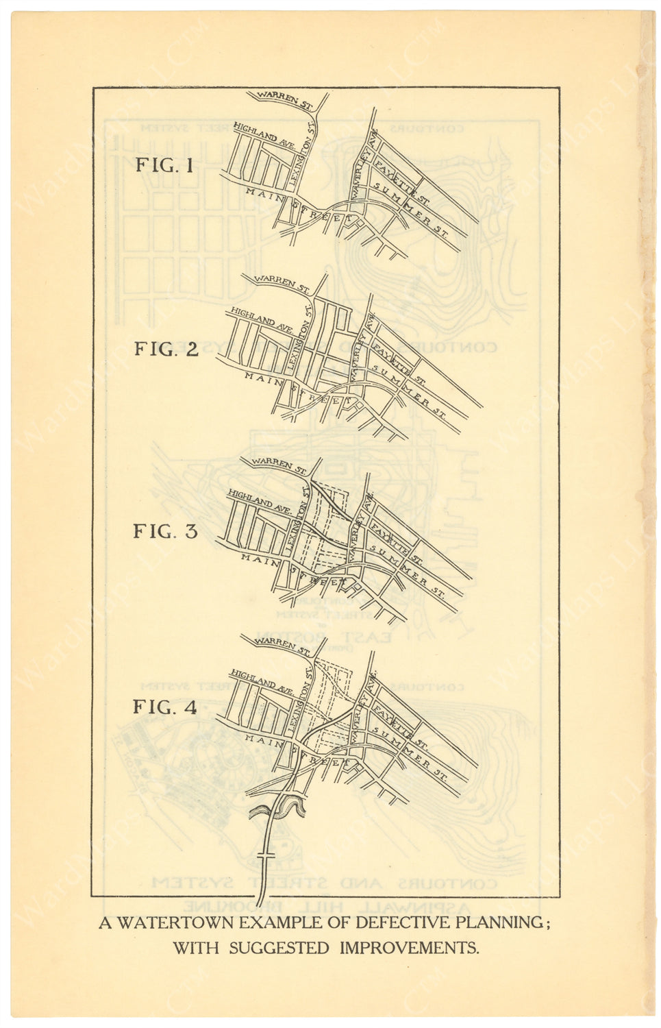 Watertown, Massachusetts 1909: Defective and Suggested Planning