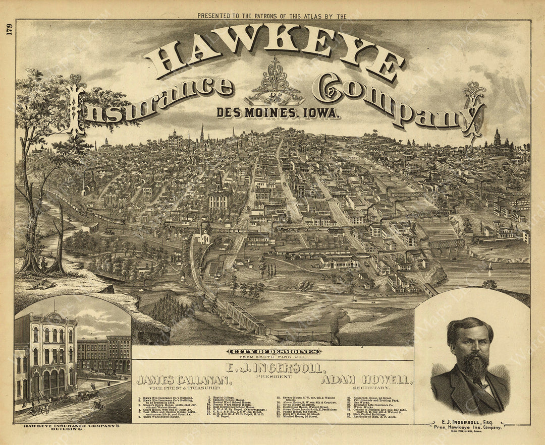 Des Moines, Iowa 1875