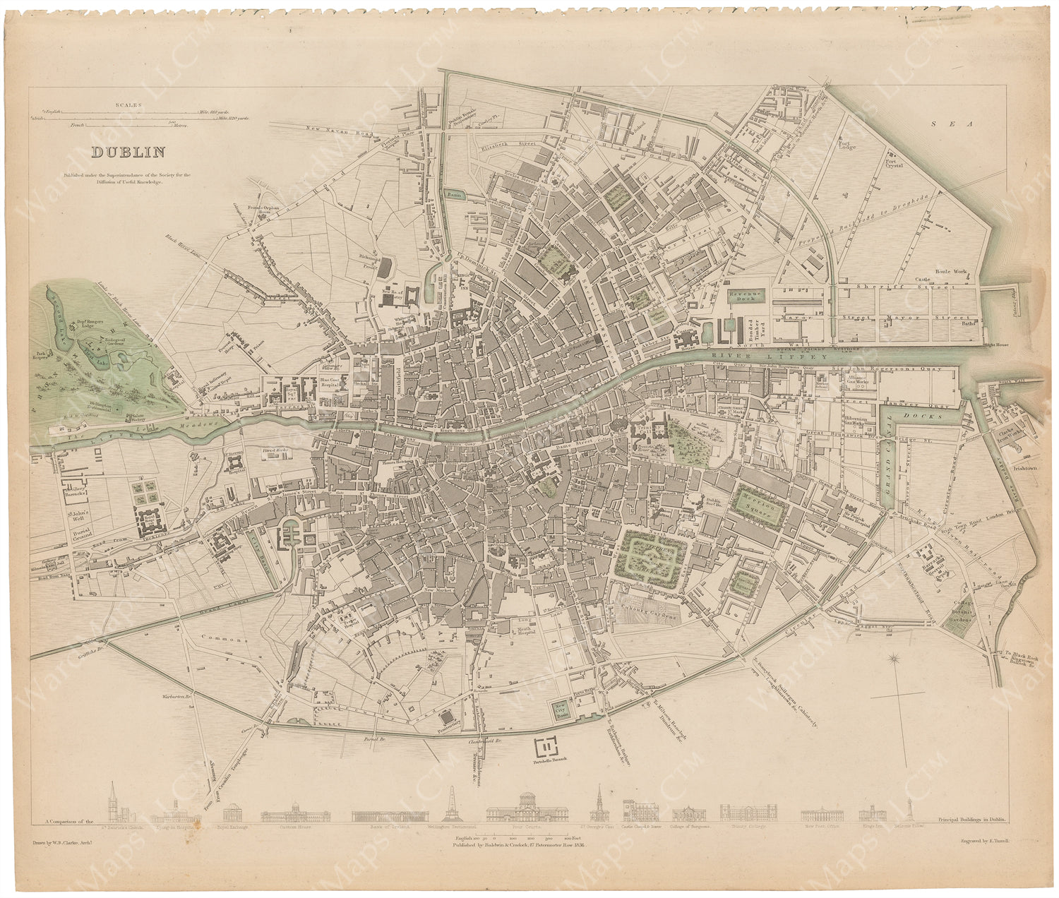 Dublin, Ireland 1836 – WardMaps LLC