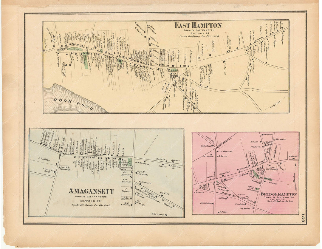 East Hampton: Amagansett; Southampton: Bridgehampton, New York 1873