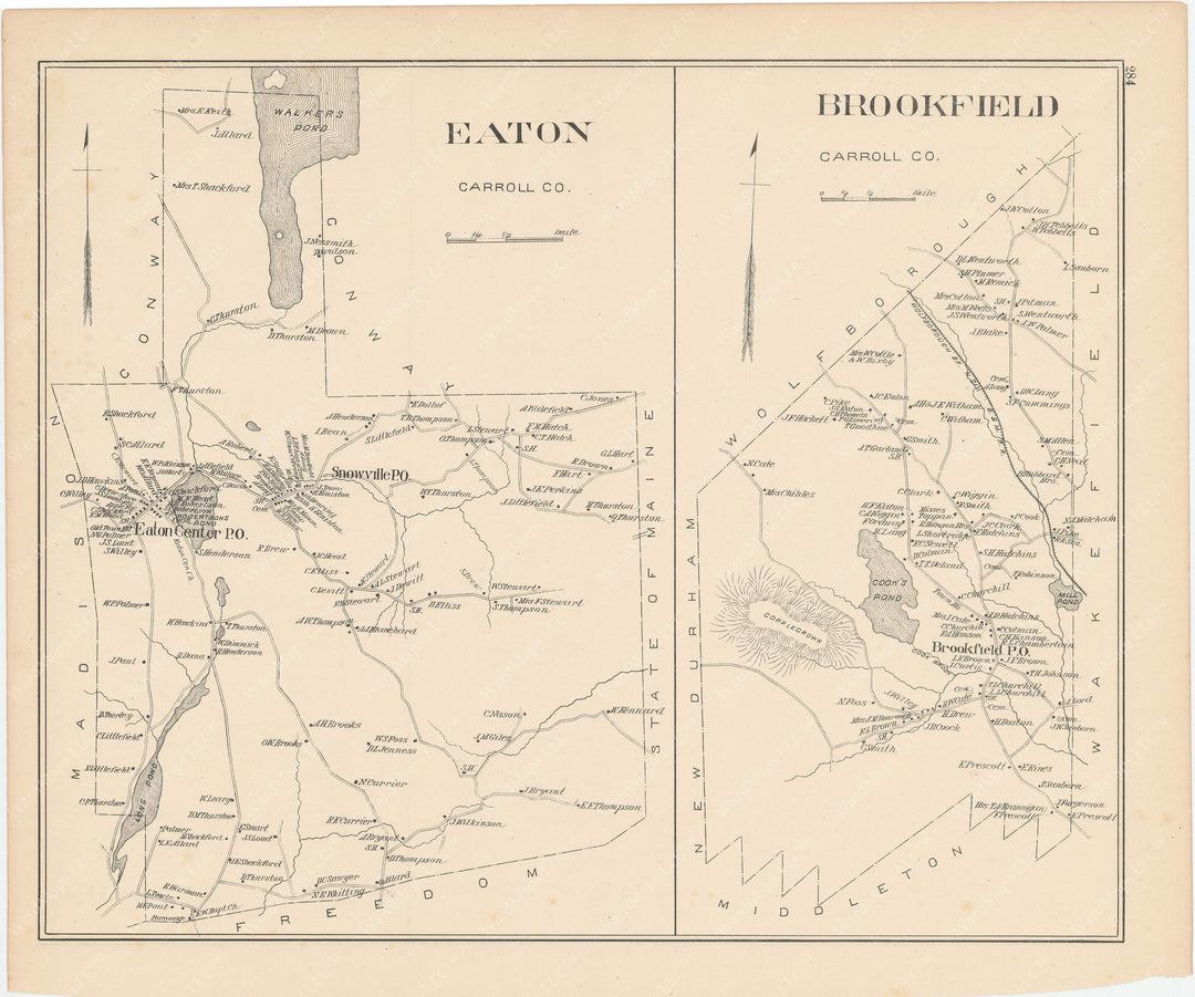 Brookfield and Eaton, New Hampshire 1892