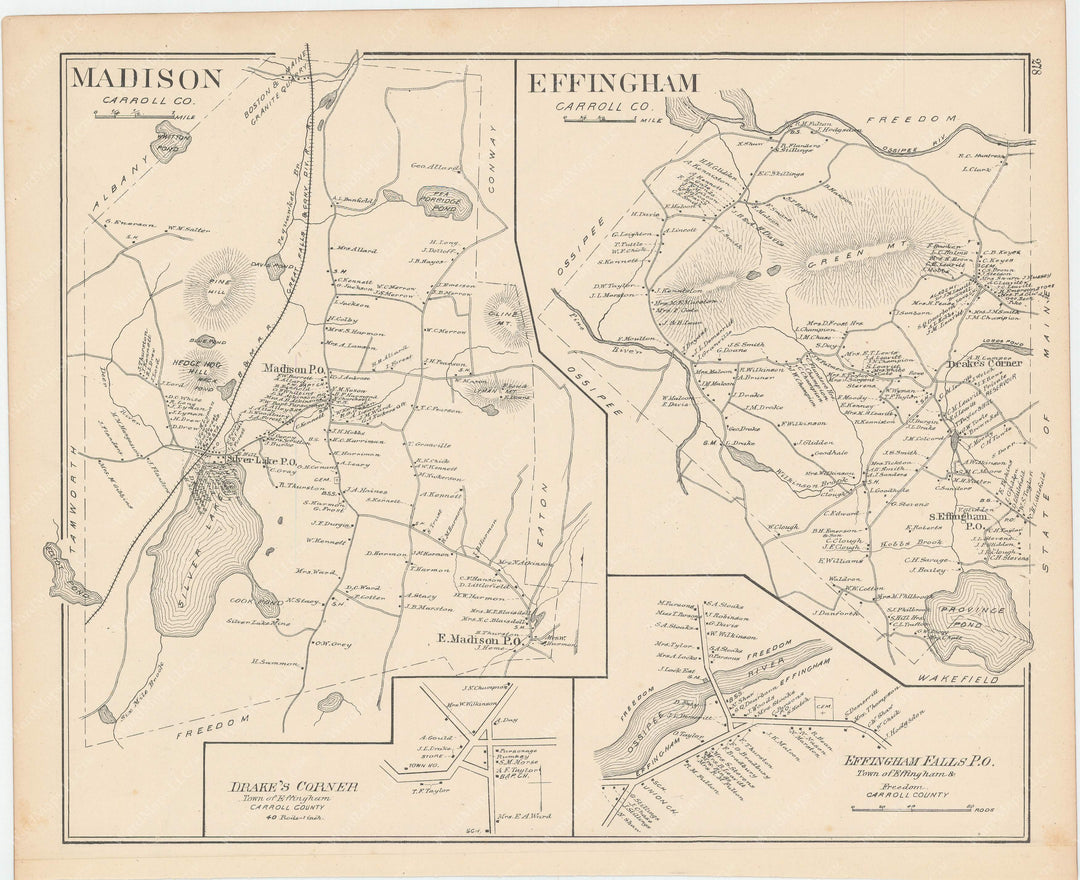 Effingham and Madison, New Hampshire 1892