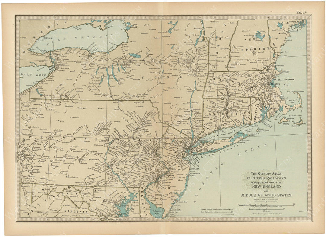 United States 1914: Electric Railways in New England and Middle Atlantic States