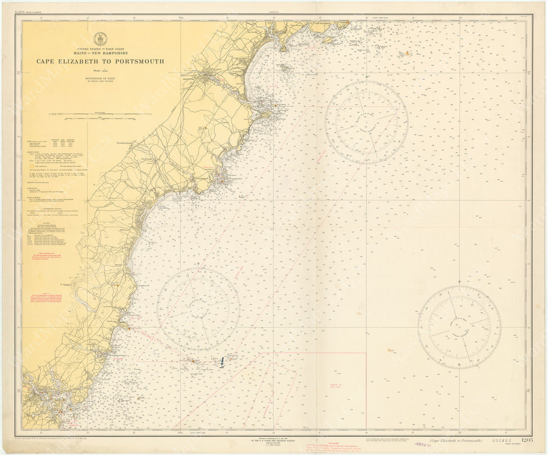 USC&GS Maine and New Hampshire: Cape Elizabeth to Portsmouth 1941