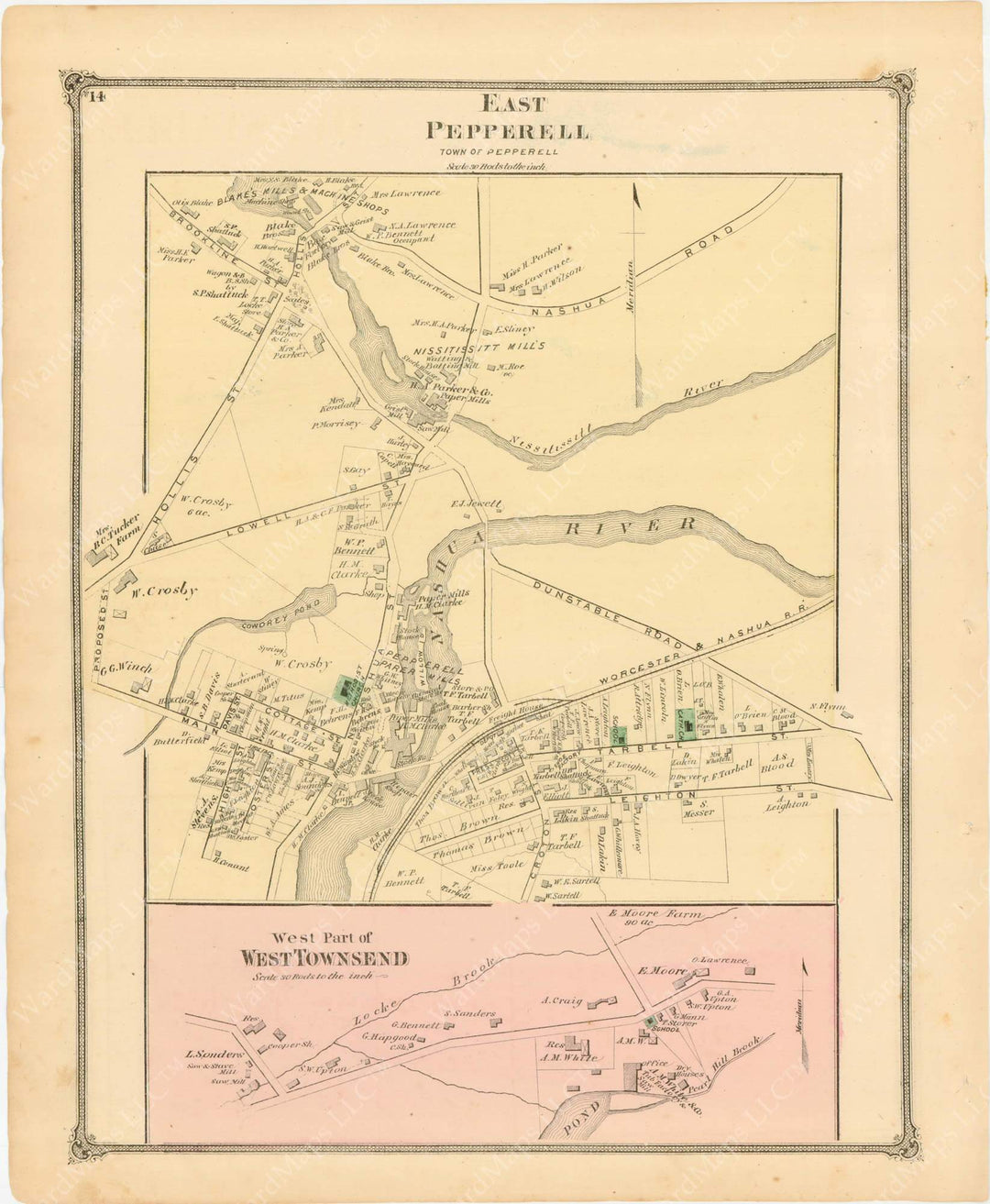 Pepperell and Townsend, Massachusetts 1875