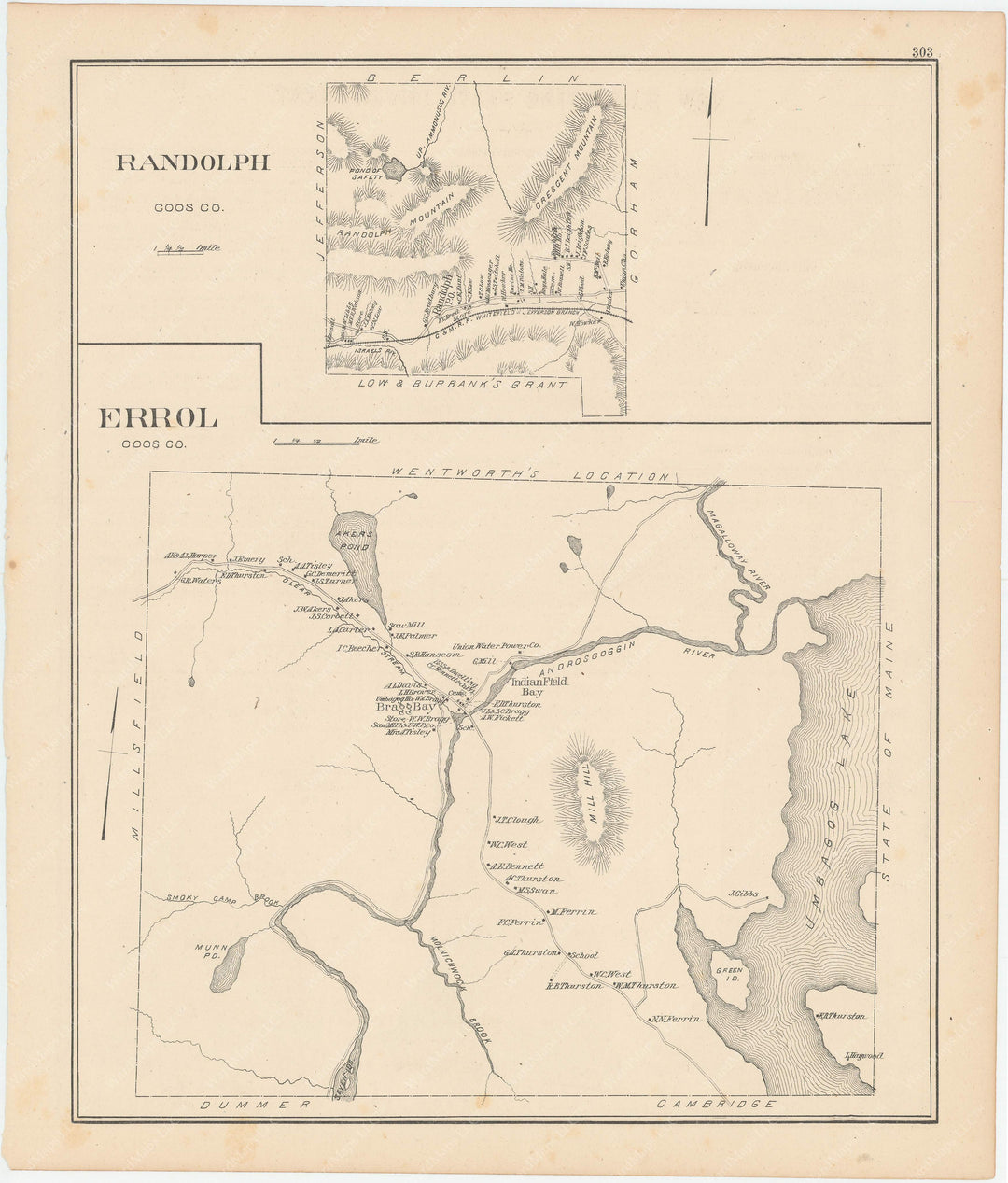 Errol and Randolph, New Hampshire 1892