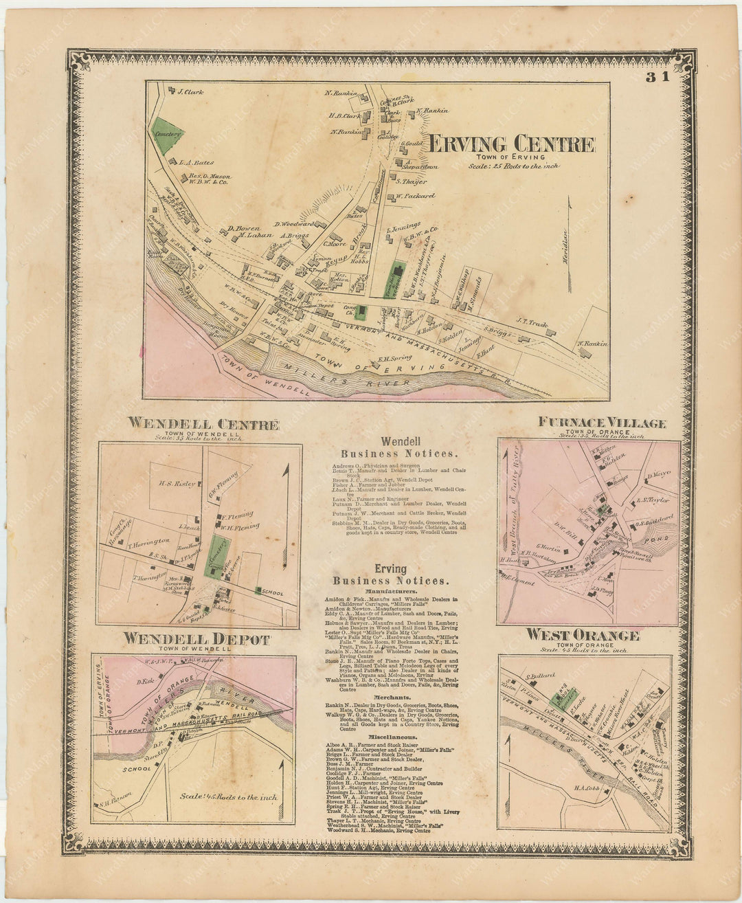 Erving, Orange, and Wendell, Massachusetts 1871