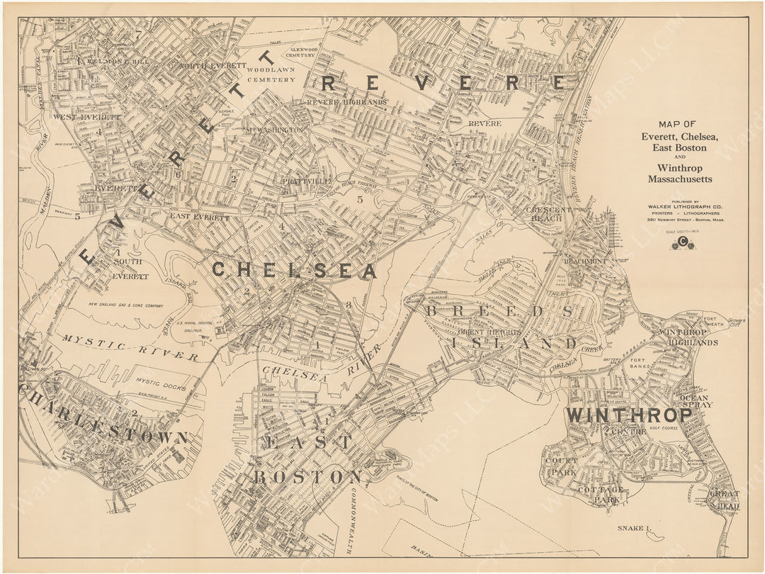 Northern Suffolk County, Massachusetts Circa 1910