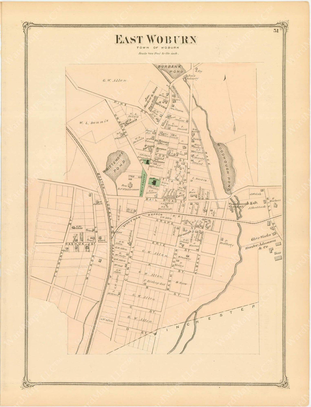 Woburn, Massachusetts 1875: East Woburn