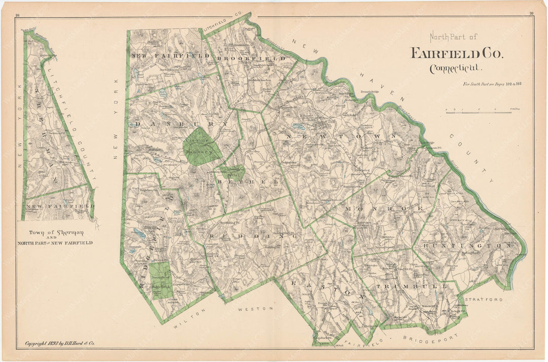 Fairfield County, Connecticut 1893: Northern Part