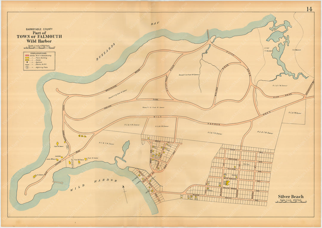 Barnstable County, Massachusetts 1910 Plate 014: Falmouth
